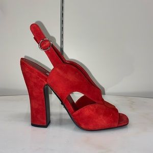 Prada Collection 1X890L Comoscio Suede high heels pumps